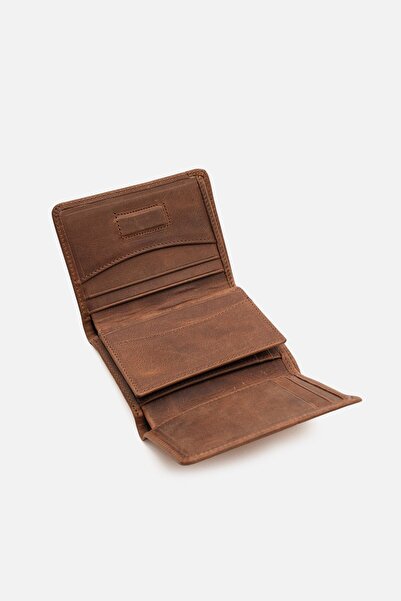 MAFİ Μαγνητικό πορτοφόλι Unisex από γνήσιο δέρμα Tan Magnet – Κομψό και ασφαλές σχέδιο