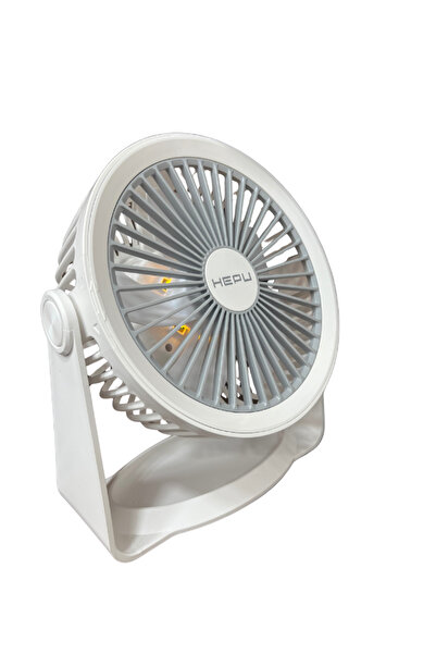 HEPU USB Şarjlı Sessiz Masaüstü Mini Fan