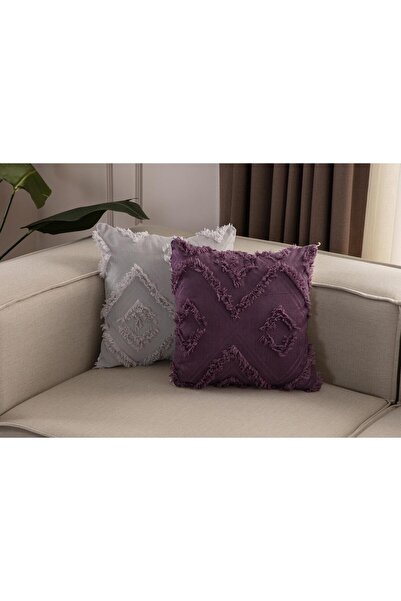 Markaev Bohemian Tassel Detailed Throw Pillow Cover Set of 2