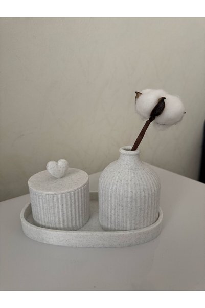 TODEKORA Decorative Heart Storage Box and Vase Set Vase Accessory Set Modern Desktop & Home Accessory