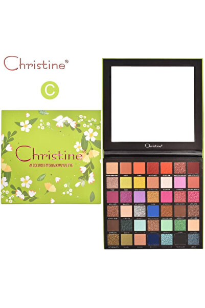 Christine لوحة ظلال العيون 42 لونًا رقم C