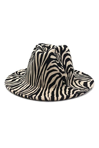 Pursehuit Pălărie de damă, bej, imprimeu zebră, Olie