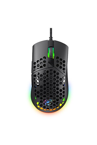 Stef's Cat Mouse cu Fir pentru Gaming 1200/1600/2400/4800/6400/7200 DPI, 1.6m, 5V, F19, White