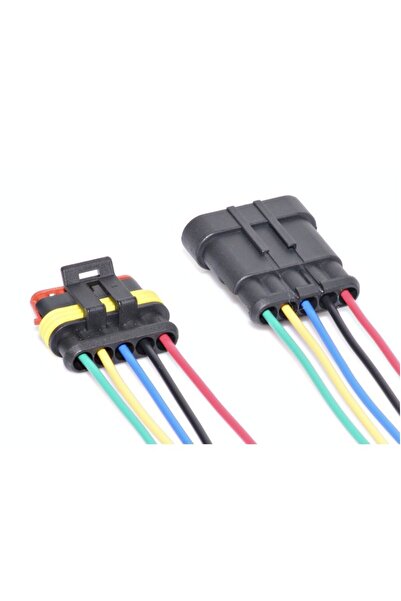 Bibilel Conectori auto 5 fire Waterproof, 5 pini, 13 cm, Negru, AXT-BBL3930