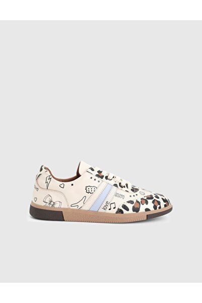 İLVİ Nensi Hakiki Deri Bej Kadın Spor Ayakkabı