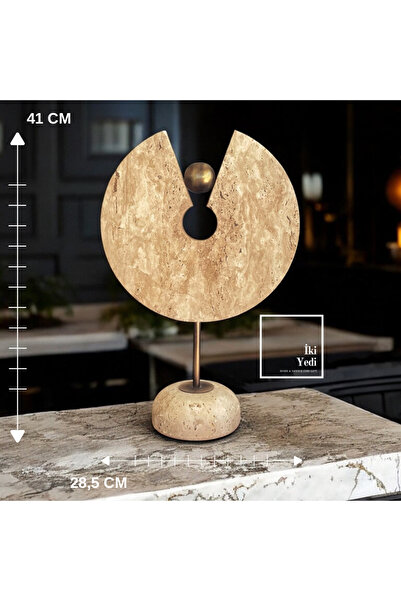 77 Casillas 77-1 Traverten Dekoratif Obje Doğal Taş Masaüstü Süs Modern Ev Of...