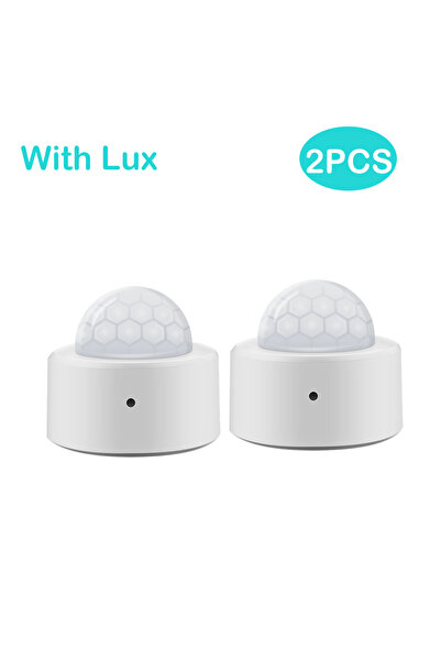 Choice4 With Lux 2pcs Haozee 2 in 1 Zigbee Mini PIR Motion Detector +Bright L...