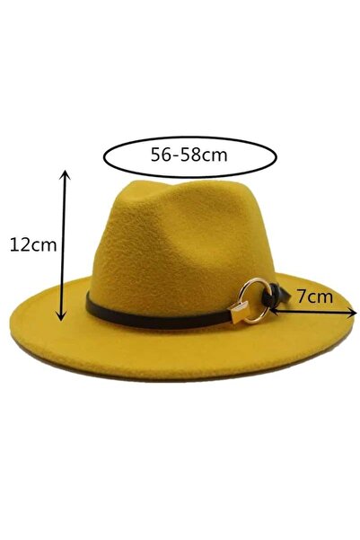 Pursehuit Yellow hat, handmade, adjustable, with removable accessory, Cariann
