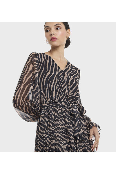 BCBG BLACK MULTICOLOR-WOMEN-WOVEN DRESS