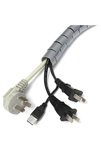 Stef's Cat Spiral Cable Organizer, 2 m x 20 mm, Stef's Cat, Gray