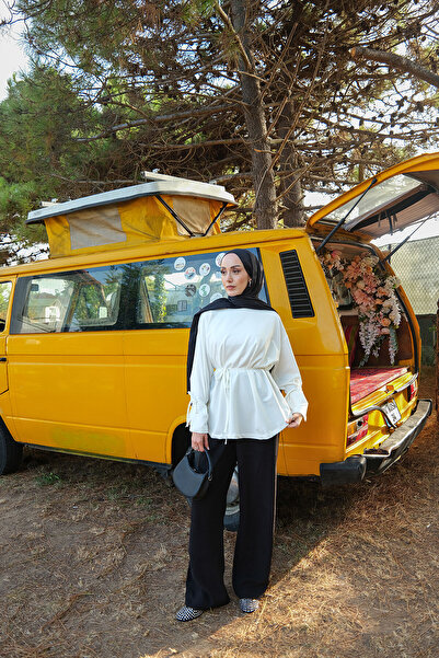 LOCCO Women's Lace Detailed Sweatshirt White