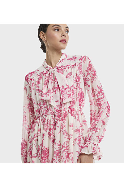 BCBG PINK MULTICOLOR-WOMEN-WOVEN DRESS