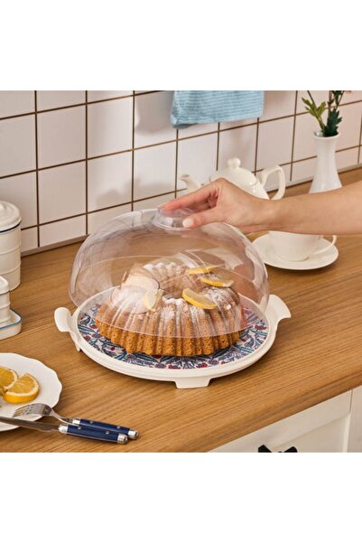 Karaca Mar, Cake Dome with Stand, 35cm, Multi