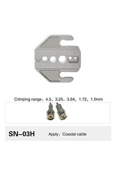 Choice6 SN-03H Crimping Tool Pliers Crimp Jaw Set,4mm slot jaws,SN-48BS/58B/0...
