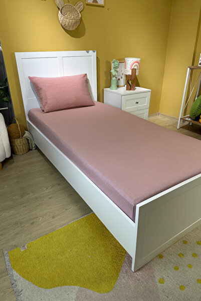 O&Co. ملاءة مطاطية من قماش رانفورس مقاس 90x190 + غطاء وسادة