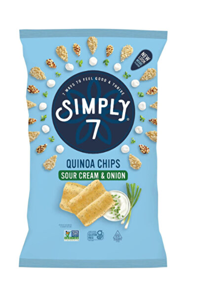 Simply7 رقائق الكينوا مع الكريمة الحامضة والبصل 79 جرام × 6 قطع