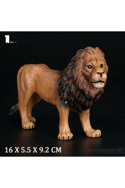 Choice4 مجسمات حيوانات برية بدون صندوق: فيل، أسد، جراف، دب بني، غزال سيكا