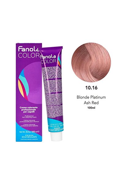 Fanola لون الشعر 10.16 أشقر بلاتيني رمادي أحمر 100 مل
