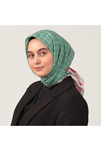 ipekistanbul Eșarfă din mătase de bumbac - Model inel - Verde fistic