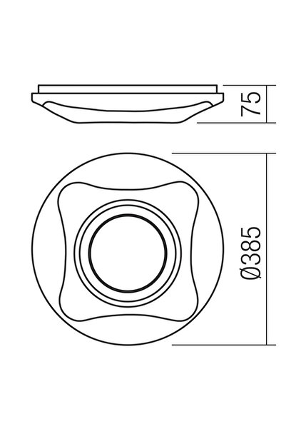 SMARTER Smarter LED ceiling light, made of metal and acrylic, 24W power, 1694 lumens luminous flux