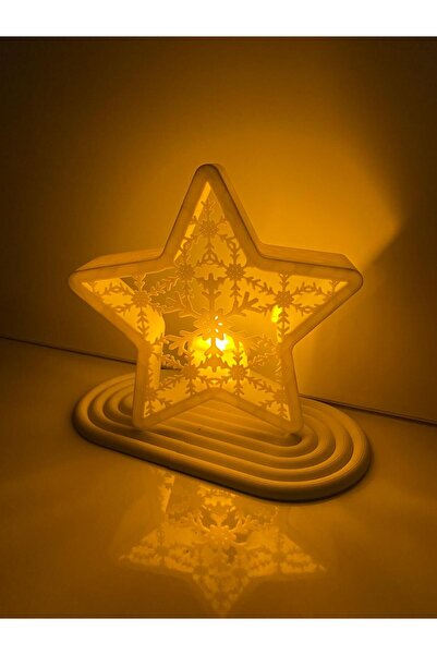 smilechild BÜYÜK BOY 16 CM ledli yılbaşı süsü şekilli yıldız LED MUM DAHİLDİR...