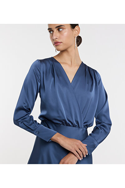BCBG BLUE-WOMEN-WOVEN DRESS