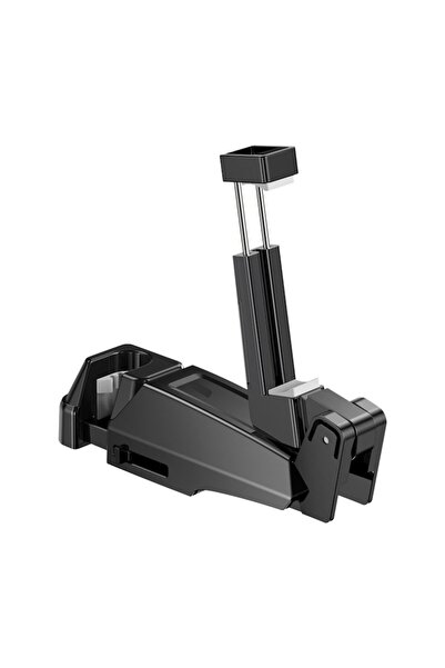 OEM Premium multifunctional car holder for phone, table adjustable headrest, 360-degree rotation - Black