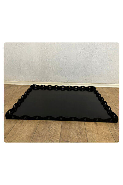 Trabzon Isı Market Metal Şömine Soba Altlığı | Siyah Ateş Desenli (80x100cm)