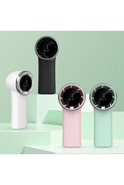 Danex Portable Fan with Battery and Digital Display, 3600mAh, B27, Silicon Flex, Powder Pink