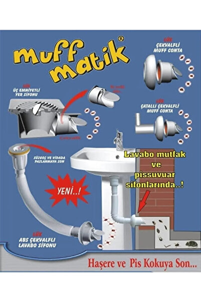 k karaaliler Kokumatik Gider Koku Önleyici Muffmatik Lavabo Sifonu Çekvalfi Adaptör Kokuya Ve Haşereye Son 4 adet
