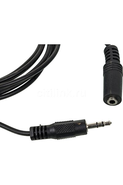 OEM 10 meter audio extension cable, black, with 3.5mm jack, flexible and durable