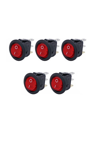 Choice5 5pcs red 4/5/12pcs 3pin Round Switch LED 20A 12V DC With Color Switch...