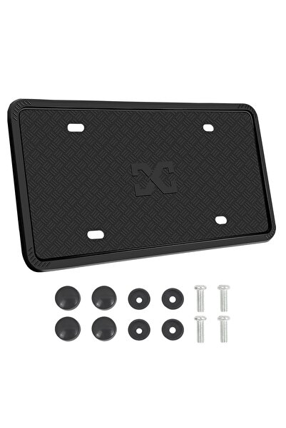 Choice4 black License Plate Frames, Silicone License Plate Cover, Rust-Proof ...