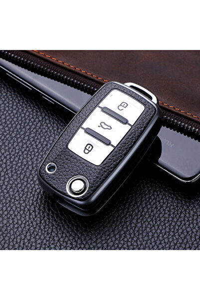 Choice1 Silver Tpu Leather Car Key Case Full Cover Protection Shell Bag for V...