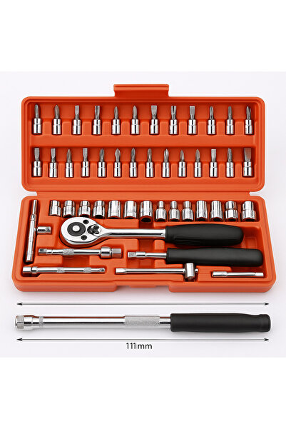 TSUMAB 46-Piece Ratchet Socket Wrench Set – Professional Hand Tool Kit with Case