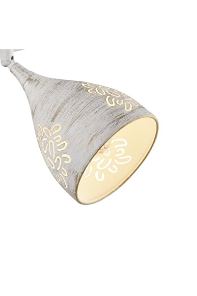 Klausen Klausen ceiling lamp, 3 sources with E14 socket, 3 metal lampshades, modern look, antique white color