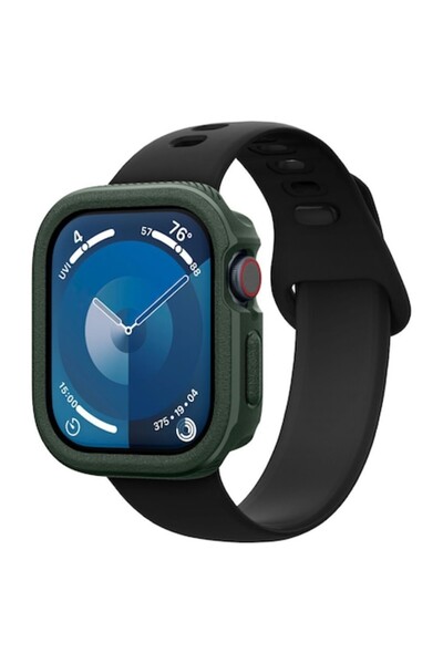 Stef's Cat Husa pentru Apple Watch 10 46mm, U74, Poliuretan, Midnight Green