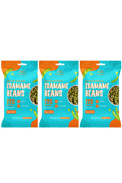 LIVSMART فول الصويا المقرمش مع ملح البحر، عبوة من 3 قطع، 52 غرام