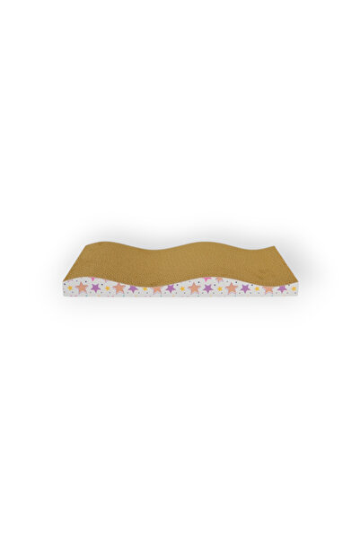 Rotipet Cardboard Cat Scratching Vello 43.5X21X4Cm Star Patterned