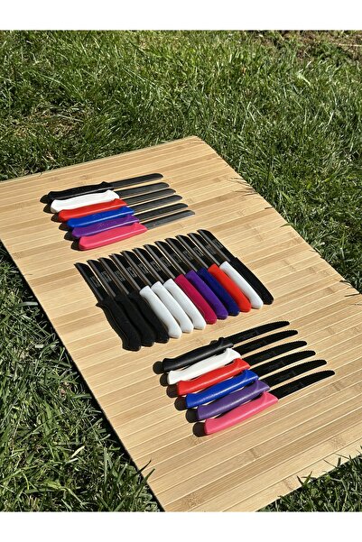 Solingen Akbaş Home Gökkuşağı Çeyiz Seti – 24 Parça Paslanmaz Alman Çeliği Mutfak Bıçak Seti