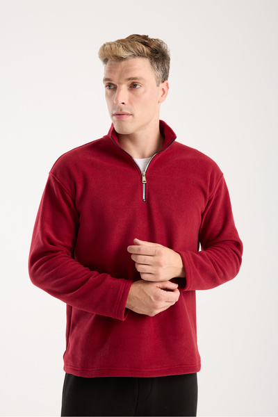 JOGLINE Men's Half Zipper Fleece Sweatshirt