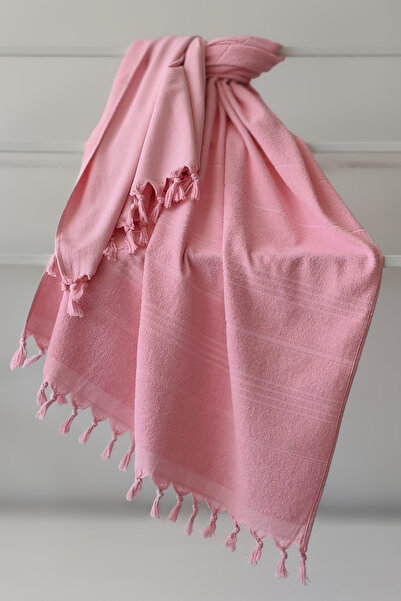 Sevim 100% бавовняний рушник Пештемал 90x170см - Рушник для пляжу та басейну - Рожевий