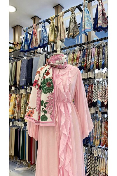 KUQOS Zambak Desenli Şal