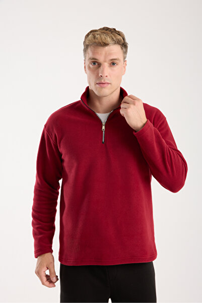 JOGLINE Men's Half Zipper Fleece Sweatshirt