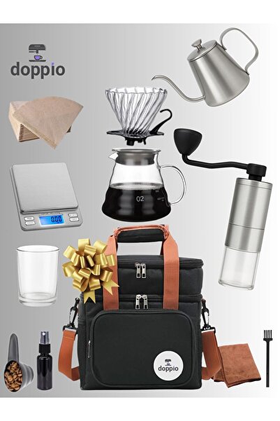DOPPİO 12-Piece Complete V60 Coffee Set – For Home & Travel
