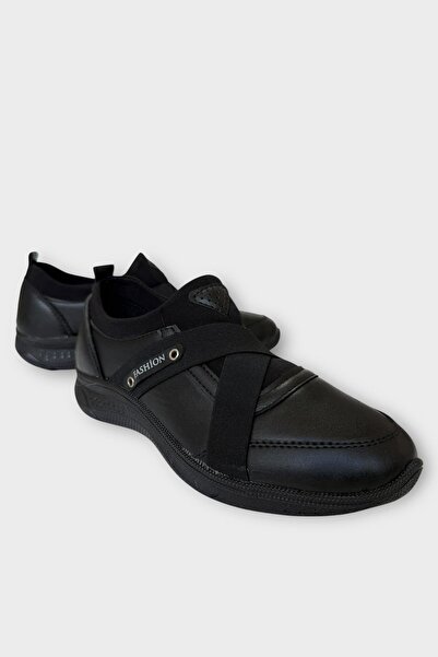 Liger Women's Orthopedic Comfort Sole Rubber Detail Casual Shoes Black