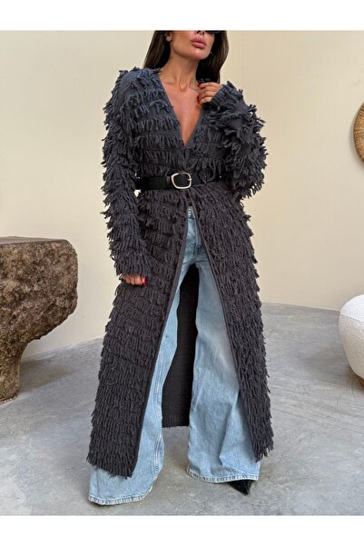 Cistern İstanbul Women's Tassel Detailed Long Cardigan