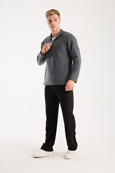 JOGLINE Erkek Yarım Fermuarlı Polar Sweatshirt