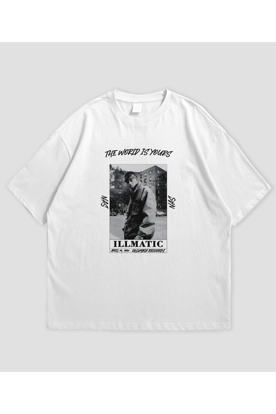 SVART WEAR تي شيرت Nas - Illmatic كبير الحجم للجنسين