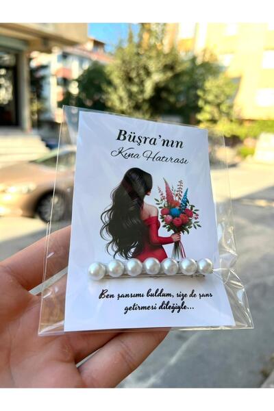 Lissa Aksesuar Özel Tasarım Kınalık Kadın İnci Toka 15 Adet